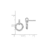 Sterling Silver Stud Earrings with Interlocking Circles and Cubic Zirconia Accents