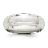 Sterling Silver Beveled Edge, Comfort Fit wedding band ring