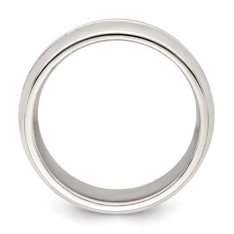 Sterling Silver Domed wedding band ring alternate angle