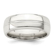 Sterling Silver Domed wedding band ring