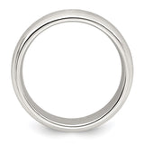 Sterling Silver Brushed, Domed wedding band ring alternate angle