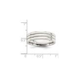 Sterling Silver Flat wedding band ring shown for scale