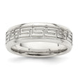 Sterling Silver Beveled Edge, Flat wedding band ring