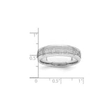 Sterling Silver Brushed wedding band ring shown for scale