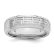 Sterling Silver Brushed wedding band ring