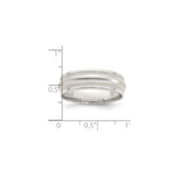 Sterling Silver Milgrain, Domed wedding band ring shown for scale