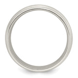 Sterling Silver Milgrain, Brushed wedding band ring alternate angle