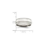 Sterling Silver Flat wedding band ring shown for scale