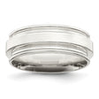 Sterling Silver Flat wedding band ring