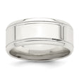 Sterling Silver Milgrain, Beveled Edge wedding band ring