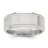 Sterling Silver Milgrain, Beveled Edge wedding band ring