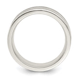 Sterling Silver Milgrain, Flat wedding band ring alternate angle