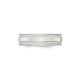 Sterling Silver Milgrain, Flat wedding band ring detail view