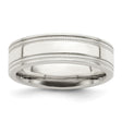 Sterling Silver Milgrain, Flat wedding band ring