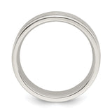 Sterling Silver Milgrain, Brushed wedding band ring alternate angle