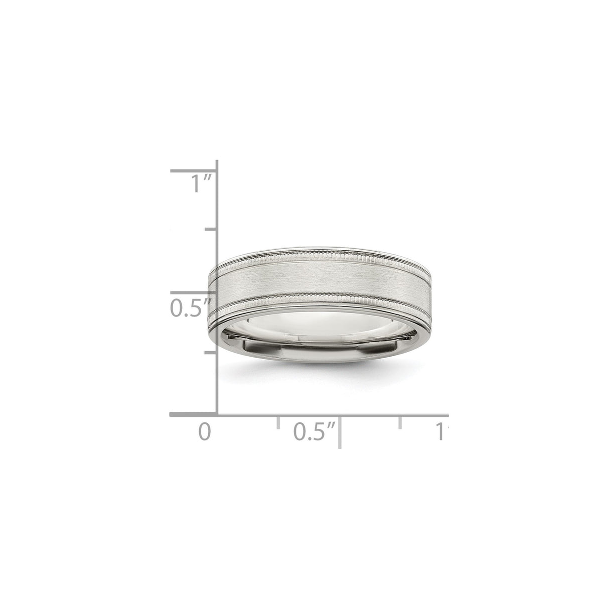 Sterling Silver Milgrain, Brushed wedding band ring shown for scale
