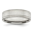 Sterling Silver Milgrain, Brushed wedding band ring