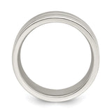 Sterling Silver Flat wedding band ring alternate angle