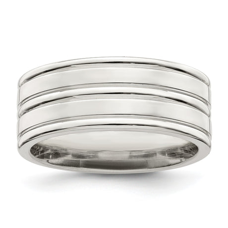 Sterling Silver Flat wedding band ring
