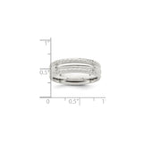 Sterling Silver Domed wedding band ring shown for scale