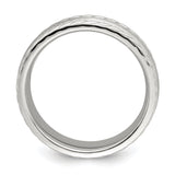 Sterling Silver Brushed, Domed wedding band ring alternate angle