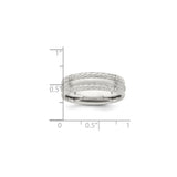 Sterling Silver Brushed, Domed wedding band ring shown for scale