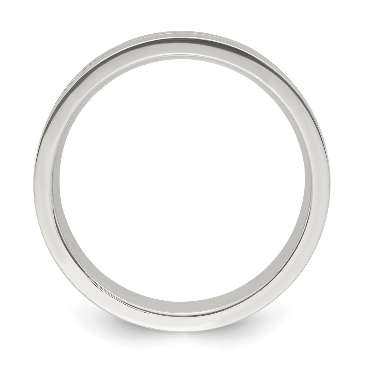 Sterling Silver Flat wedding band ring alternate angle