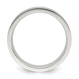 Sterling Silver Flat wedding band ring alternate angle