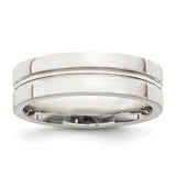 Sterling Silver Flat wedding band ring