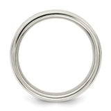 Sterling Silver Flat wedding band ring alternate angle