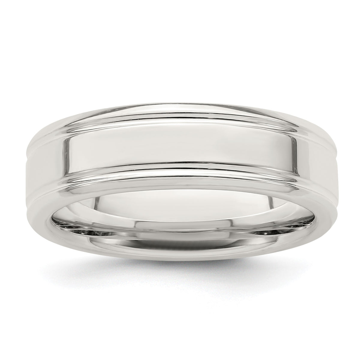 Sterling Silver Flat wedding band ring