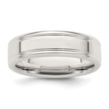 Sterling Silver Flat wedding band ring