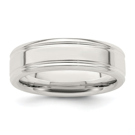 Sterling Silver Flat wedding band ring