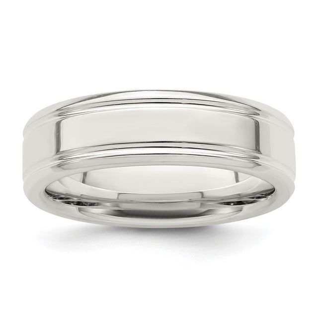 Sterling Silver Flat wedding band ring