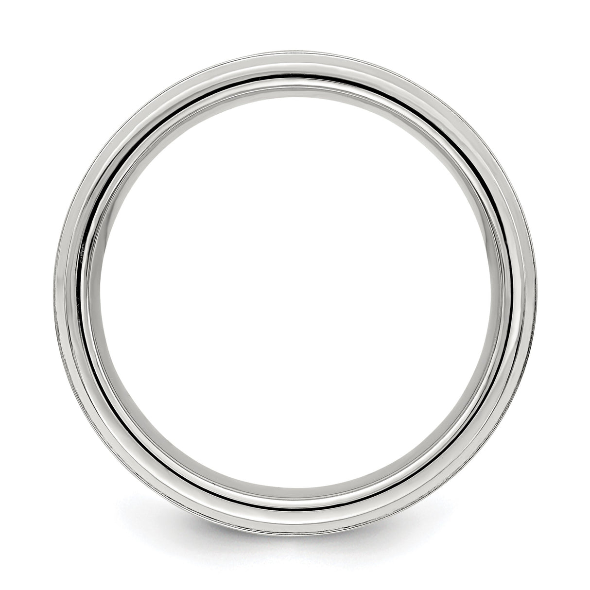 Sterling Silver Brushed wedding band ring alternate angle