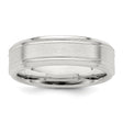 Sterling Silver Brushed wedding band ring