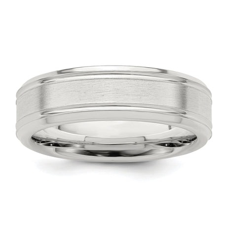 Sterling Silver Brushed wedding band ring