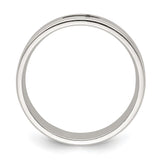 Sterling Silver Flat wedding band ring alternate angle