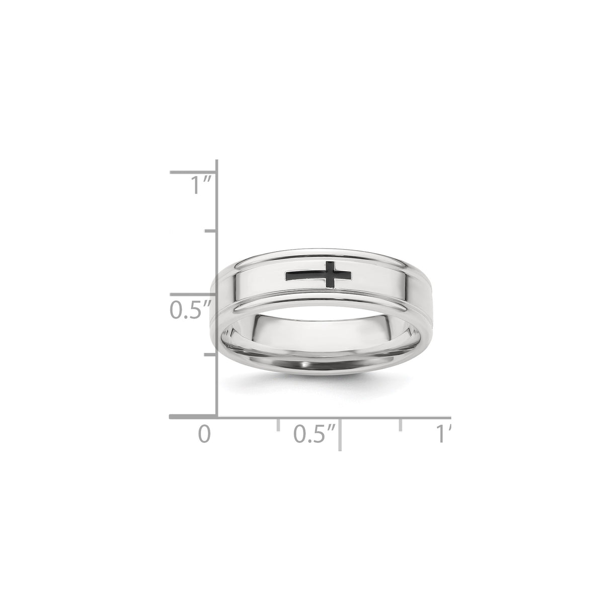 Sterling Silver Flat wedding band ring shown for scale