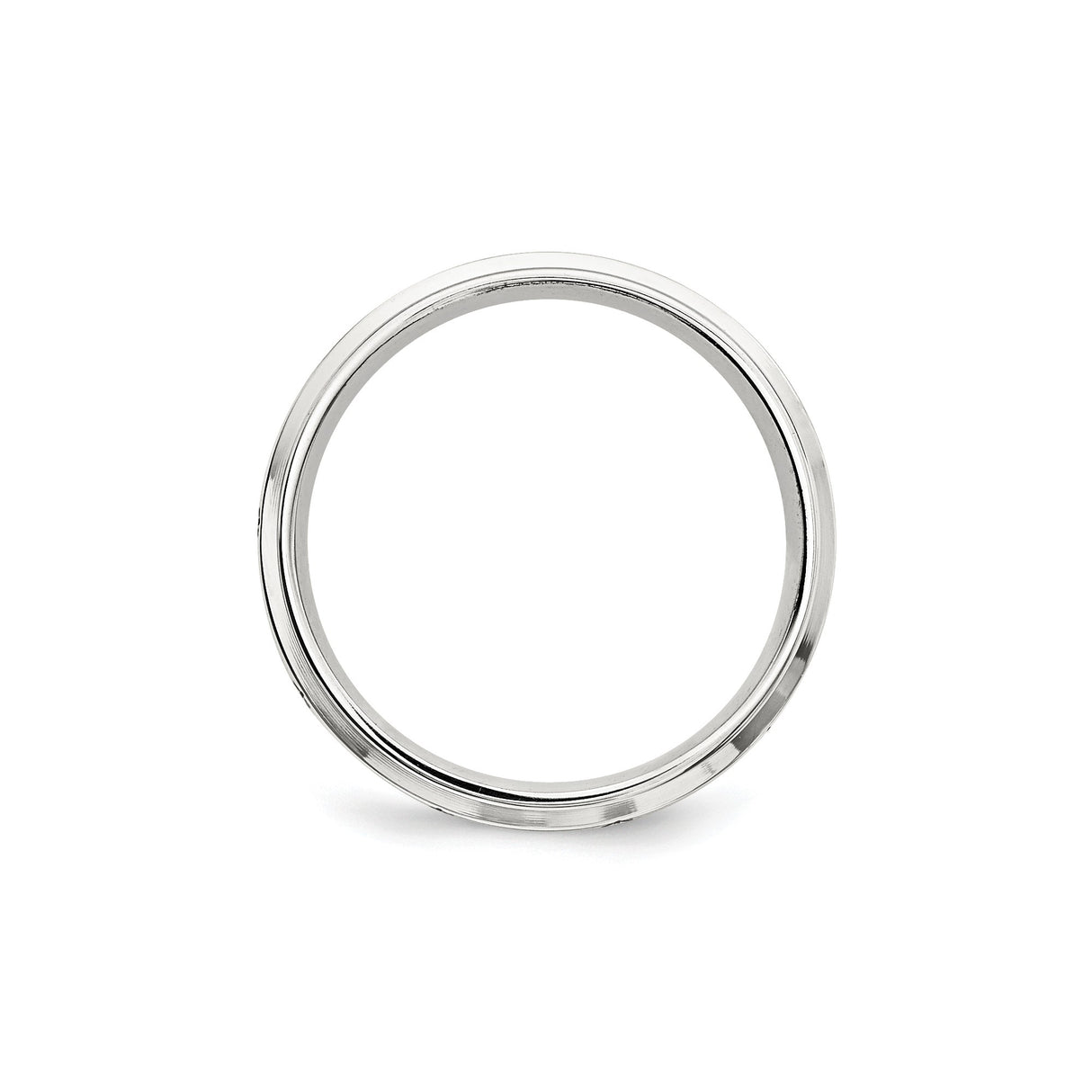 Sterling Silver Flat wedding band ring alternate angle