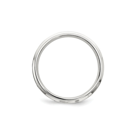 Sterling Silver Flat wedding band ring alternate angle