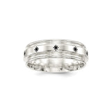 Sterling Silver Flat wedding band ring