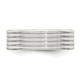 Sterling Silver wedding band ring detail view
