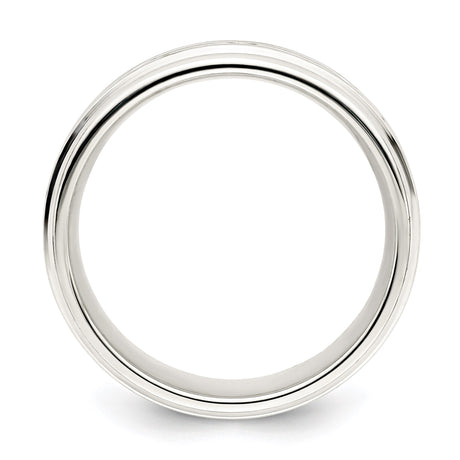 Sterling Silver wedding band ring alternate angle