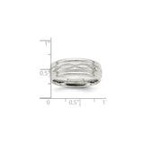 Sterling Silver wedding band ring shown for scale
