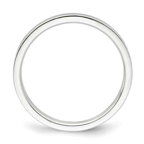 Sterling Silver Flat, Lightweight wedding band ring alternate angle