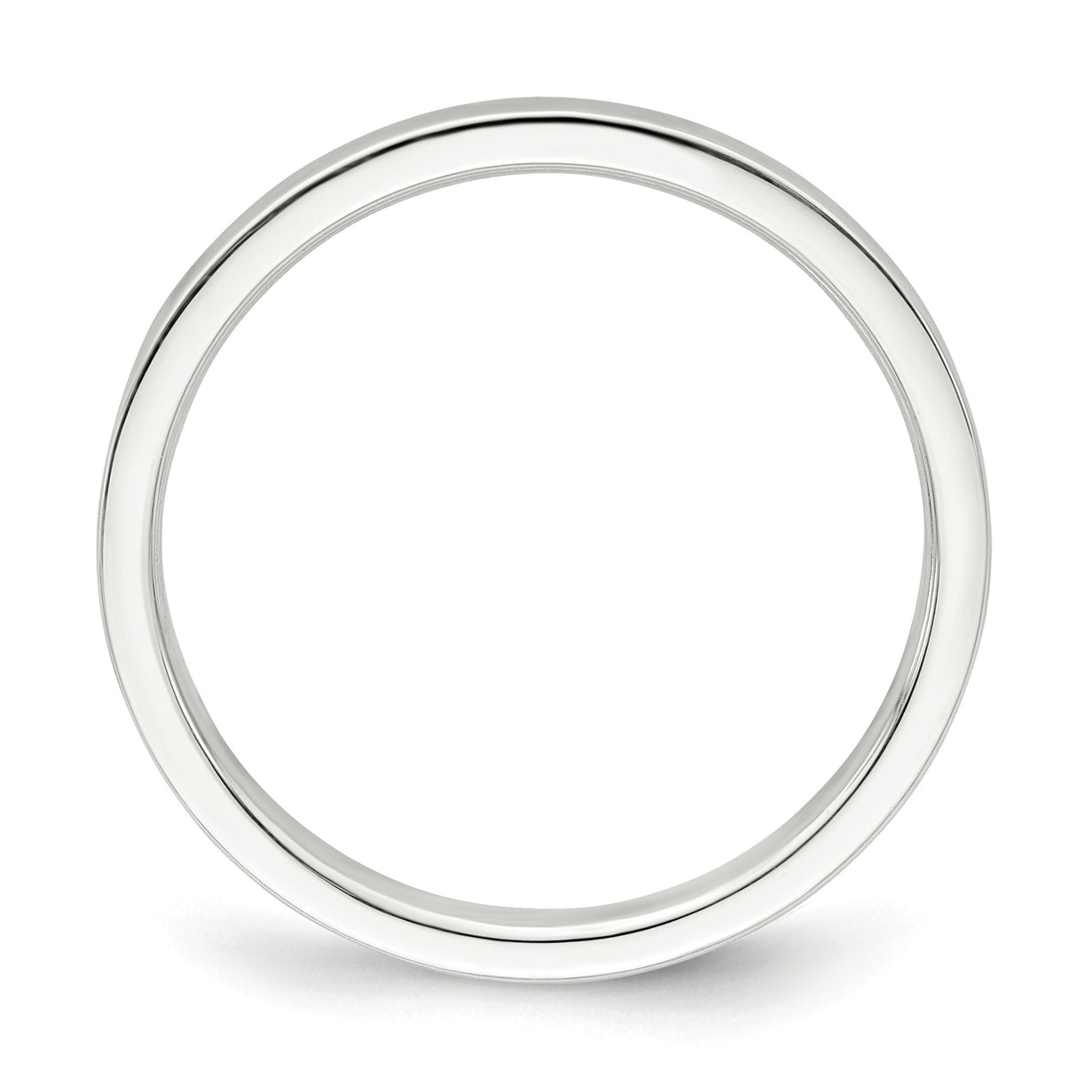 Sterling Silver Flat, Lightweight wedding band ring alternate angle
