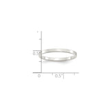 Sterling Silver Flat, Lightweight wedding band ring shown for scale