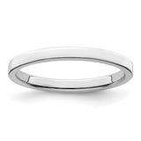 Sterling Silver Flat, Lightweight wedding band ring