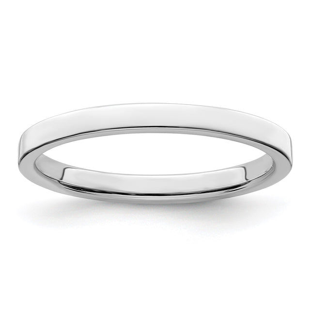 Sterling Silver Flat, Lightweight wedding band ring
